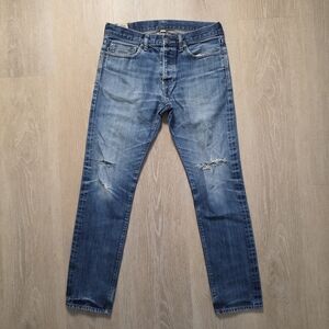 J.Crew Men's 484 Selvedge Jeans - Blue Denim‎ 32x32 Slim Fit
